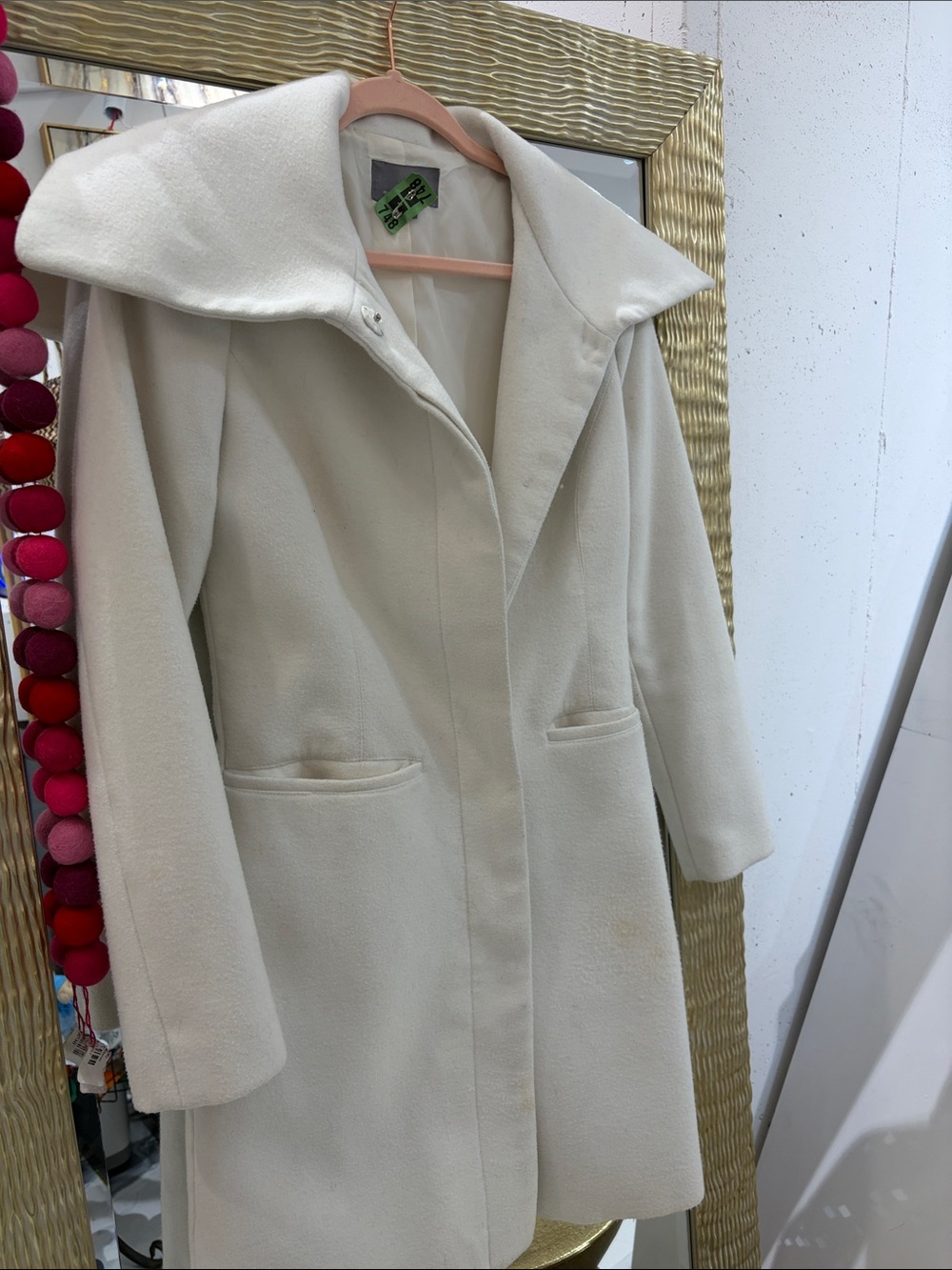 Tinley Road Cream Long Collar Trench Coat